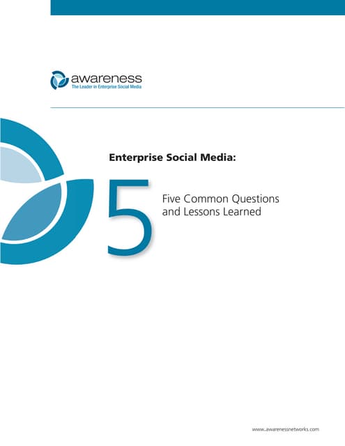 Enterprise Social Media5 Common Questions