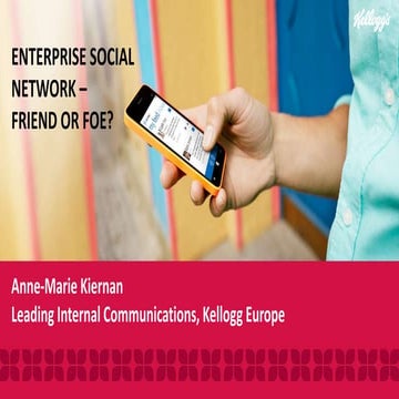 Enterprise social network - friend or foe — Anne-Marie Kiernan