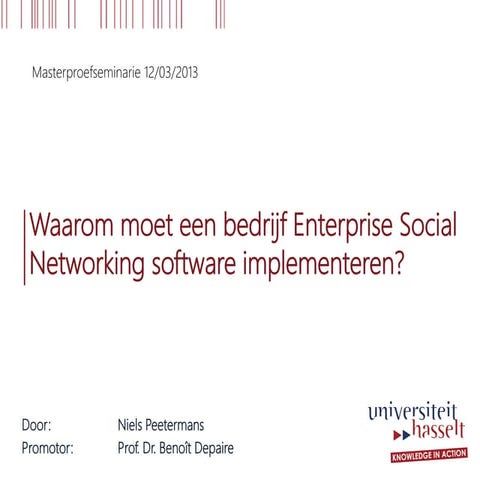 Enterprise social networking   thesis niels peetermans