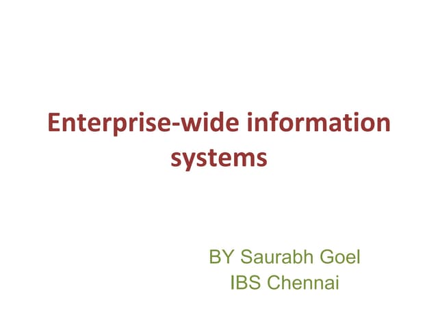 Enterprise Systems