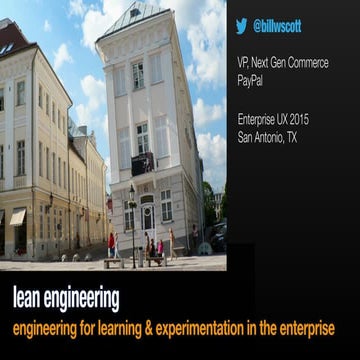 Lean Engineering: Engineering for Learning & Experimentation in the Enterpris...