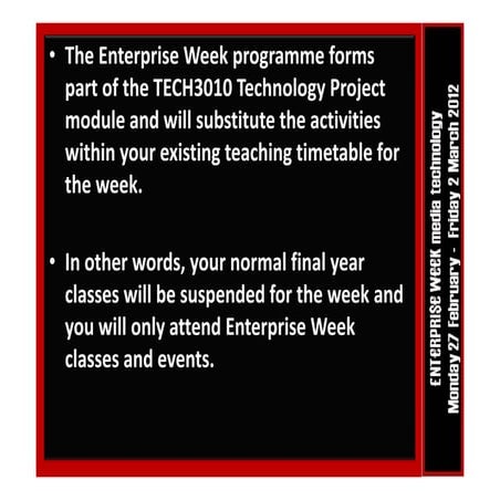 Enterprise Week Brochure 2012