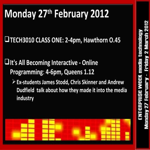 Enterprise Week 2012 Daily Schedule