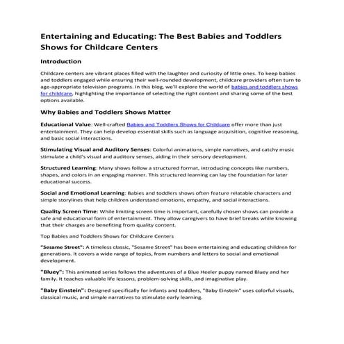 Babies and Toddlers Shows for Childcare 123.pdf