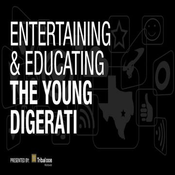 Entertaining & educating the young digerati (Whats with kids these days)