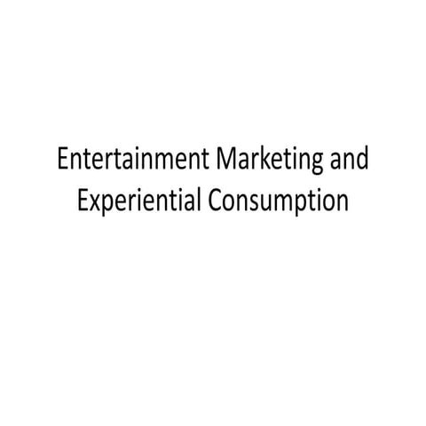 Entertainment Marketing