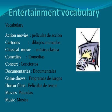 Entertainment vocabulary