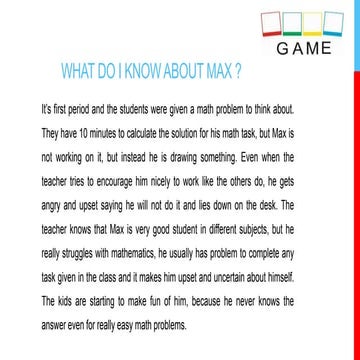 Problems in task-related situations