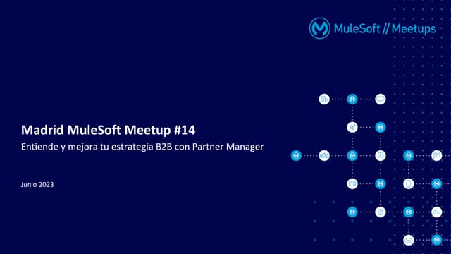 Entiende y mejora tu estrategia B2B con Partner Manager - MuleSoft Madrid Mee...