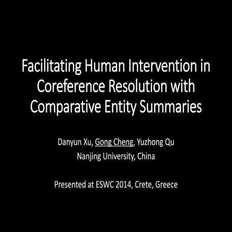 Facilitating Human Intervention in Coreference Resolution with Comparative En...
