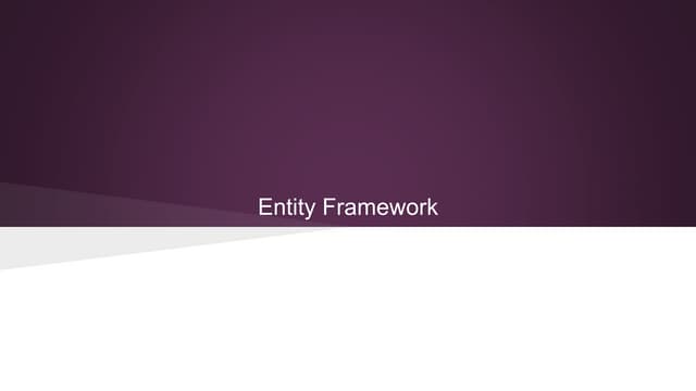 Entity framework