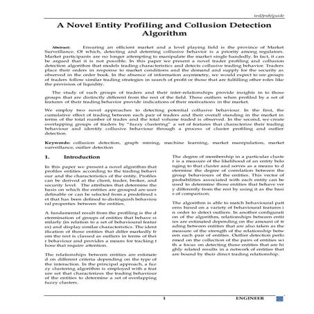 Entity profling and collusion detection