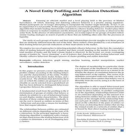 Entity Profiling and Collusion Detection