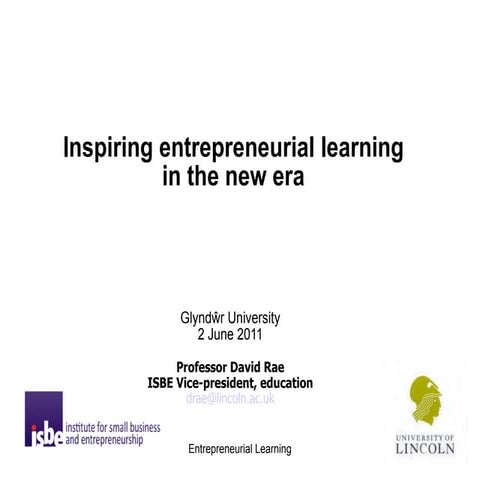 Entrepreneurial Learning - David Rae