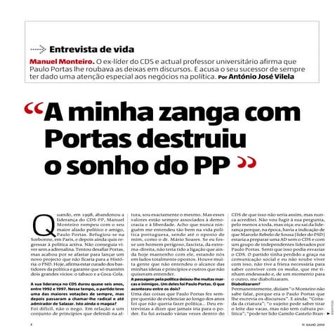 Entrevista Manuel Monteiro