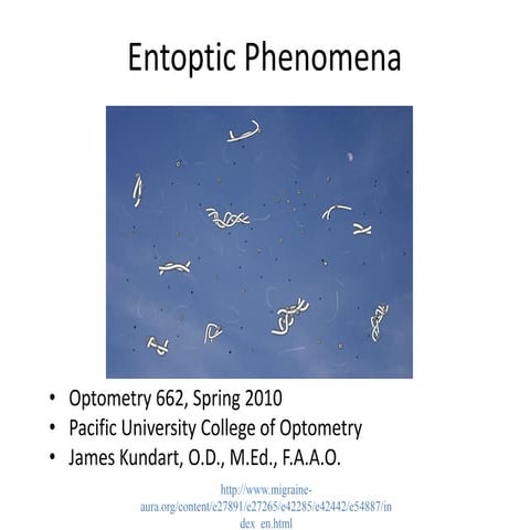 Entoptic phenomena