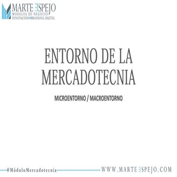 Entorno de la mercadotecnia