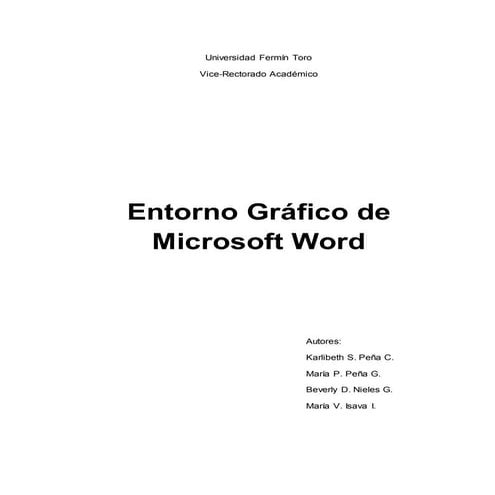 Entorno grafico de word