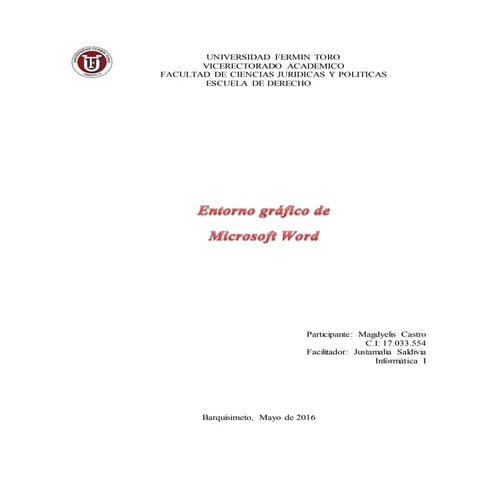 Entorno gráfico de microsoft word (magdyelis)