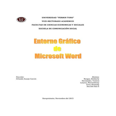 Entorno gráfico word