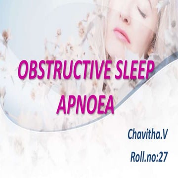 obstructive sleep apnoea