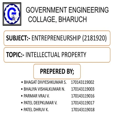 INTELLECTUAL PROPERTY