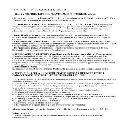 TIL: Tractament Integrat de les Llengües