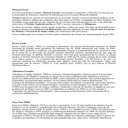 Entradas para autores columnistas