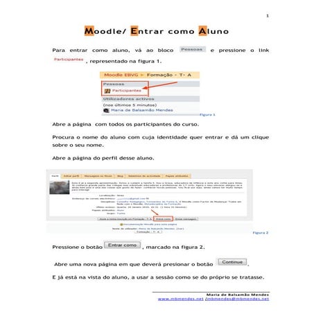 Entrar Como Aluno no modle