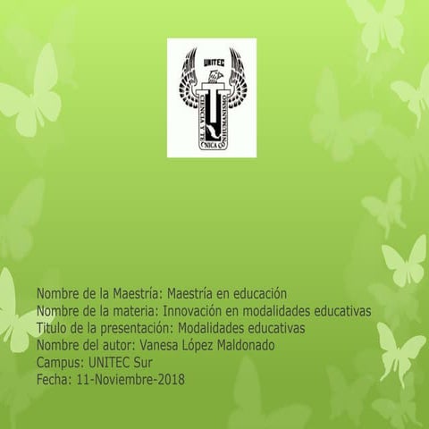 Innovación de Modalidades educativas