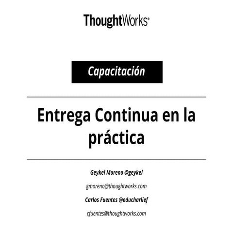 Entrega contínua en la práctica