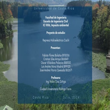 Estudio de Impacto Ambiental - Represa de Cachí | PDF