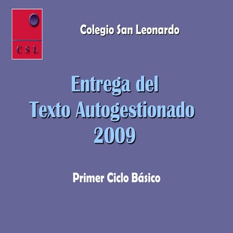 Entrega Texto 2009