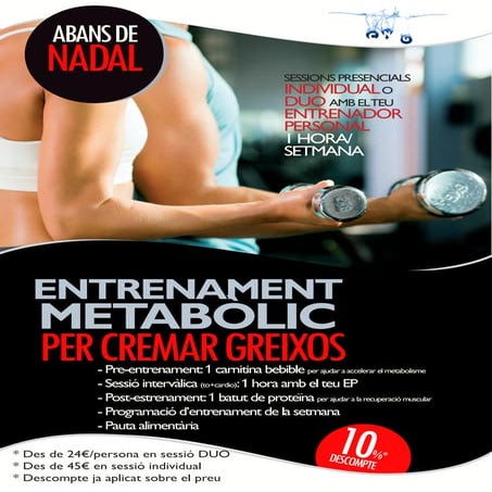 Entrenament metabòlic per cremar greixos