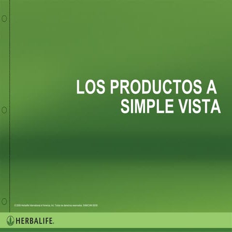 Los Productos a Simple Vista