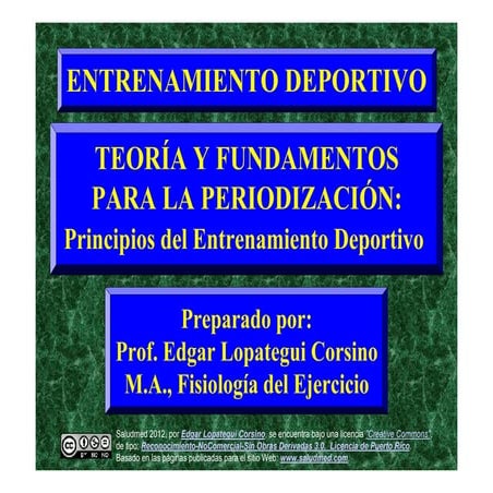 Entrenamiento y prinicipios del entrenamiento deportivo