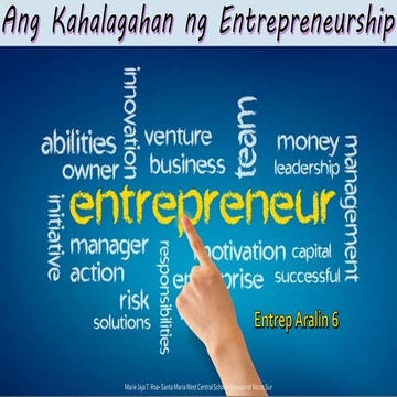 Entrep 6 kahalagahan ng entrepreneurship