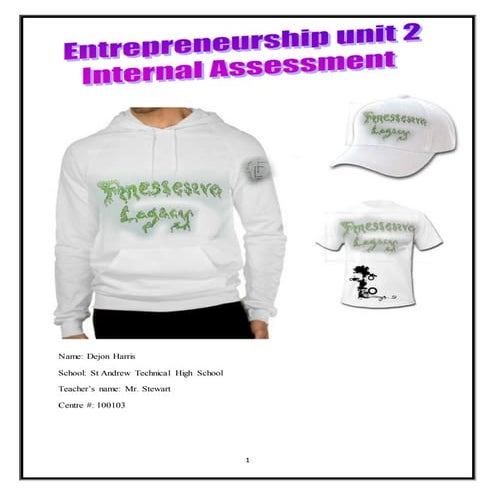 Entrepreneurship unit 2 IA Dejon Harris