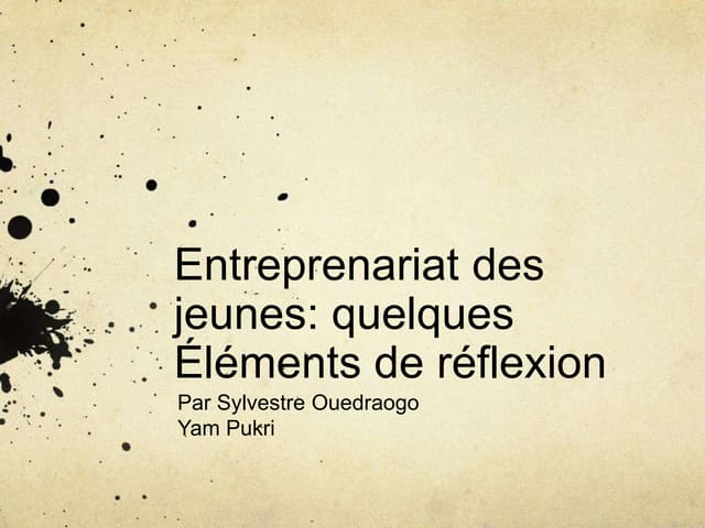 Sylvestre Ouédraogo - Experiences f...