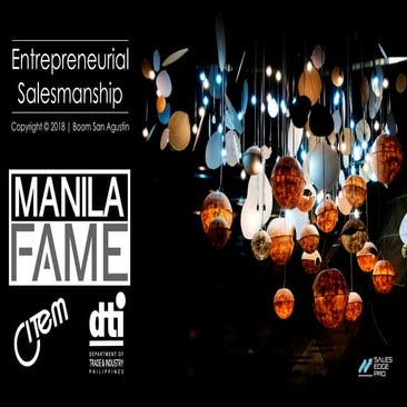 Entrepreneurial Salesmanship