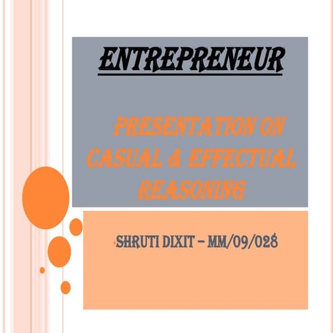 presentation entrepreneurship effectuation causation | PPTX
