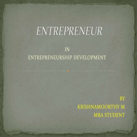 Entrepreneur