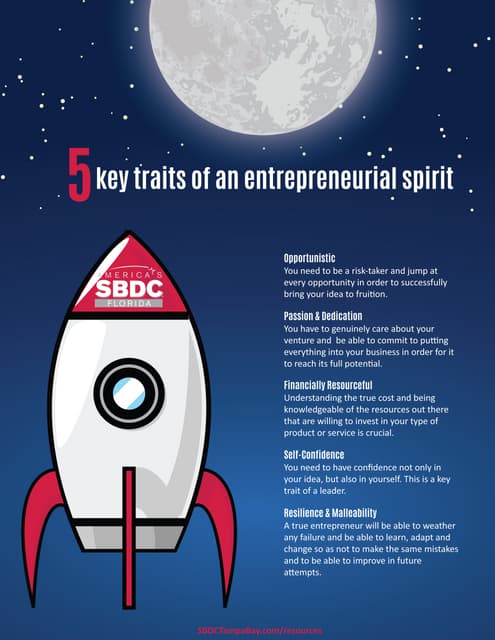 What Does Entrepreneurial Spirit Mean 5 Key Traits of the Entrepreneurial Spirit | PDF