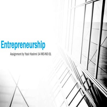 Entrepreneurship 