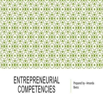 Entrepreneurial competencies & Factors affecting its growth