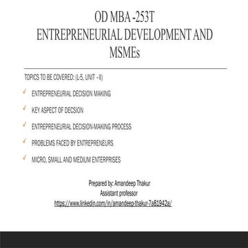 ENTREPRENEURIAL DESION PROCESS AND MSME L-5.pptx