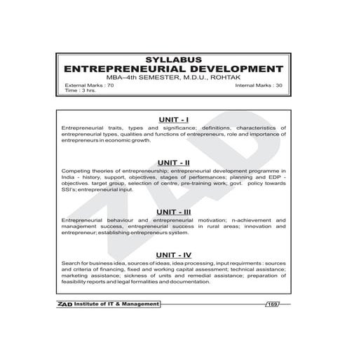 Entrepreneurial development