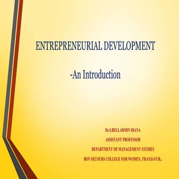 Entrepreneurial development