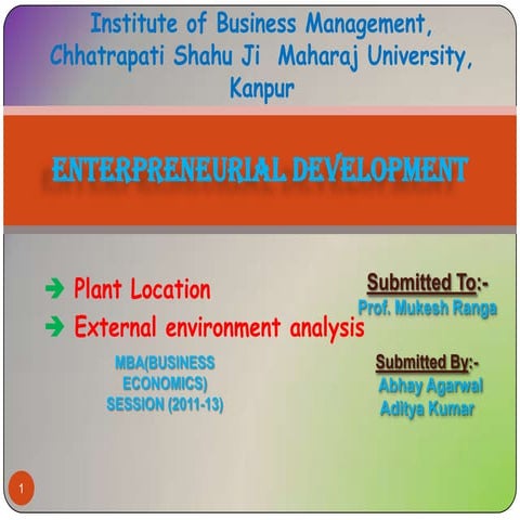 Entrepreneurial development ppt1