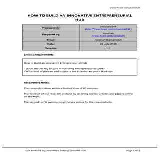 Entrepreneurial hubchocobo244